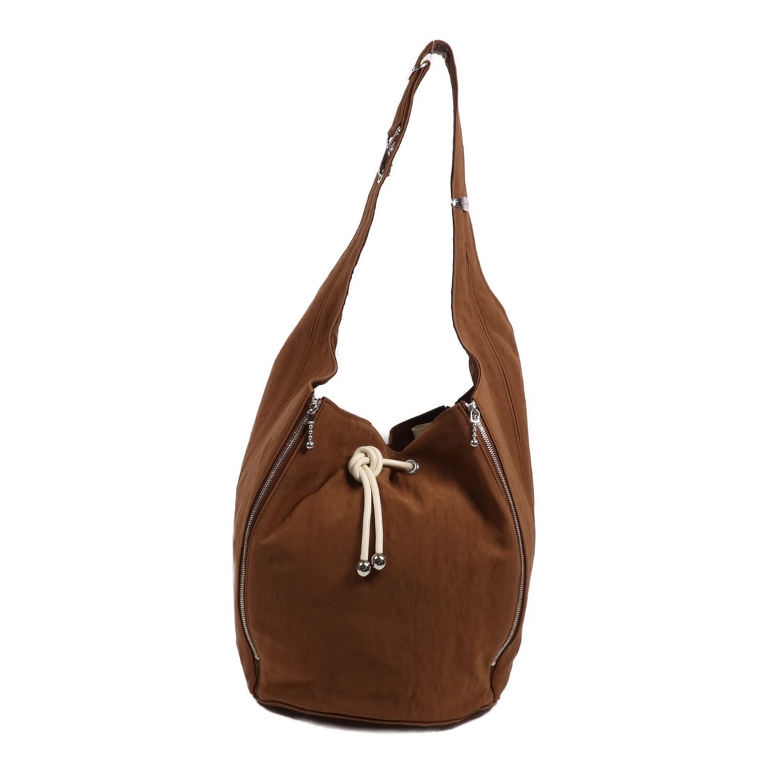 Tory Burch Large Zip Shoulder Bag Canvas Brown 10013436 (1 of 14)