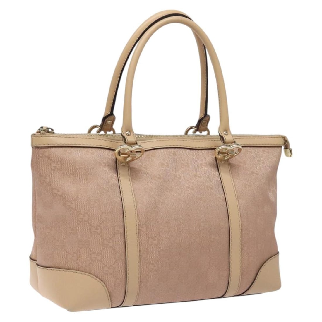 Gucci Pink Canvas Lovely Heart Tote with Interlocking G (1 of 18)