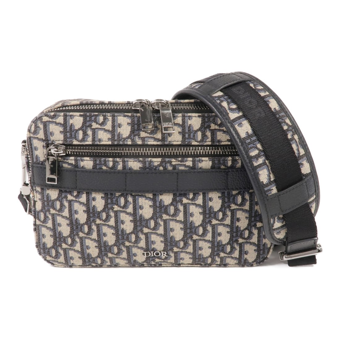 Christian Dior Navy Canvas Safari Messenger Shoulder Bag: Christian Dior Navy Canvas Safari Messenger Shoulder Bag Introducing the Christian Dior CD Safari Messenger Bag, a stylish and functional shoulder bag perfect for everyday use. Crafted from high-quali