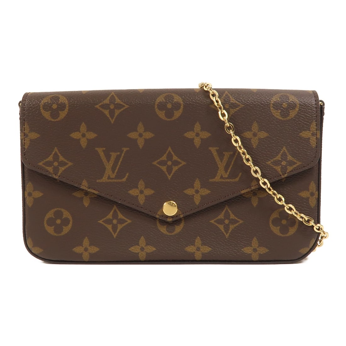 Louis Vuitton Pochette Felicie Brown Monogram Chain Shoulder Bag M61276 (1 of 18)
