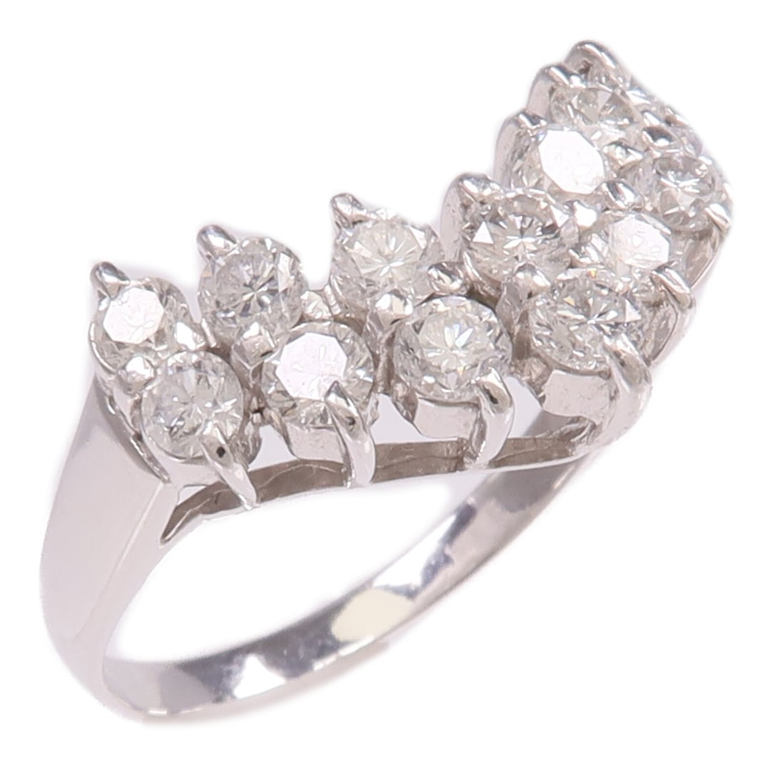 Diamond Ring in Pt900 Platinum Size 8.25 (1 of 9)