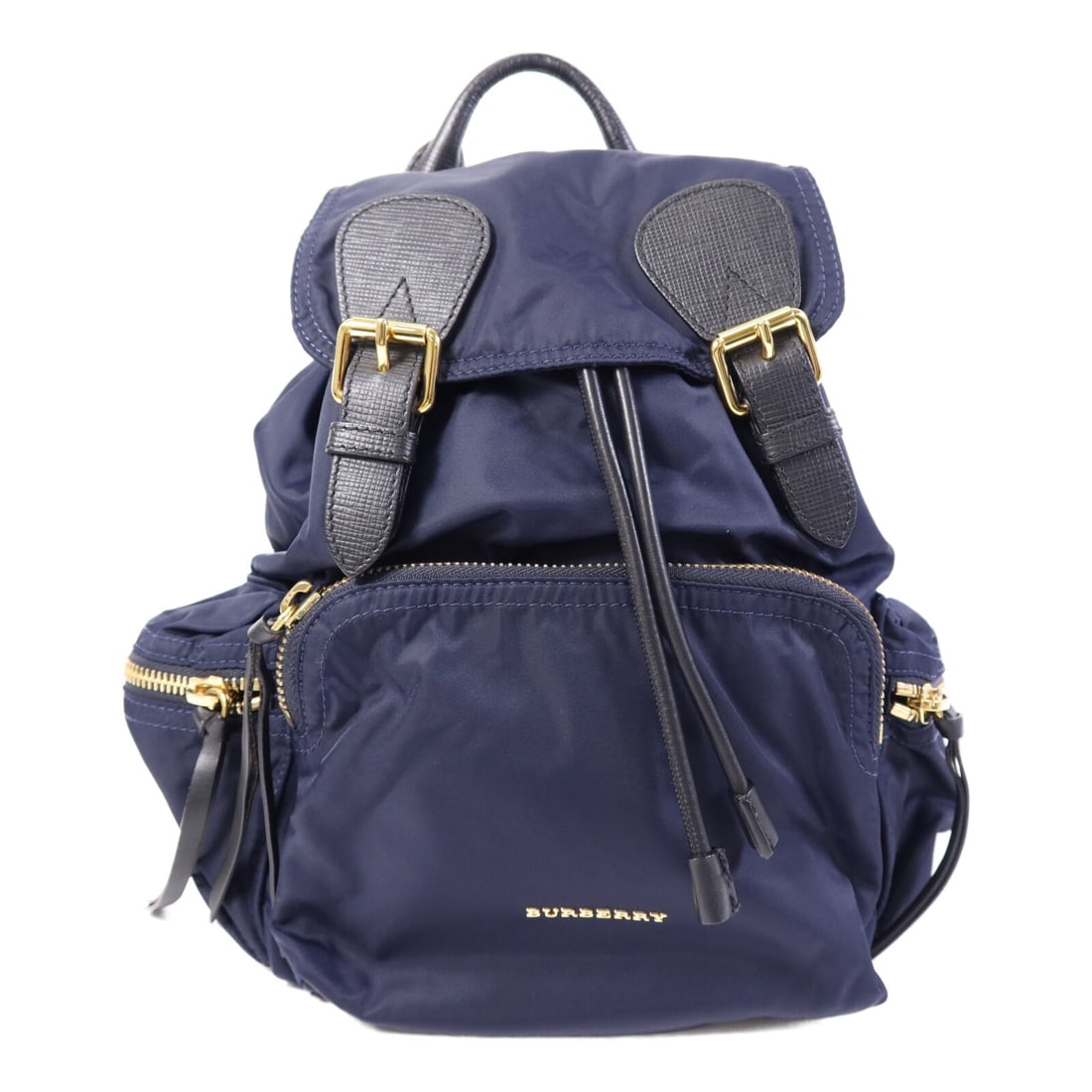 BURBERRY GHW Blue Nylon Rucksack Backpack 4016624 (1 of 14)
