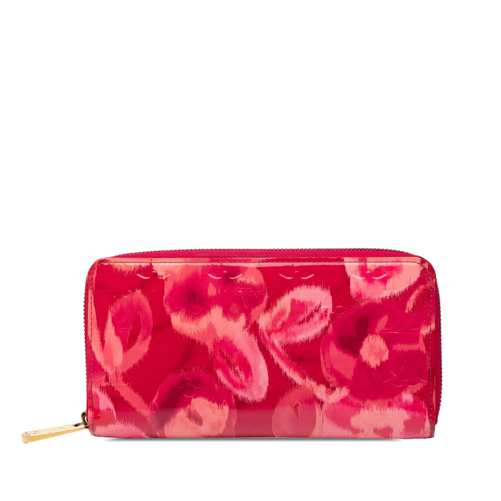 Louis Vuitton Vernis Ikat Pink Leather Zippy Wallet with Zip Compartment: Louis Vuitton Vernis Ikat Pink Leather Zippy Wallet with Zip Compartment The Louis Vuitton Monogram Vernis Ikat Zippy Wallet is crafted from vernis leather in a pink hue and features a zip-around clos