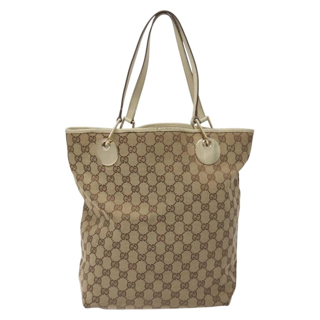 Gucci GG Canvas Beige Women's Shoulder Bag Italy (1 of 18)