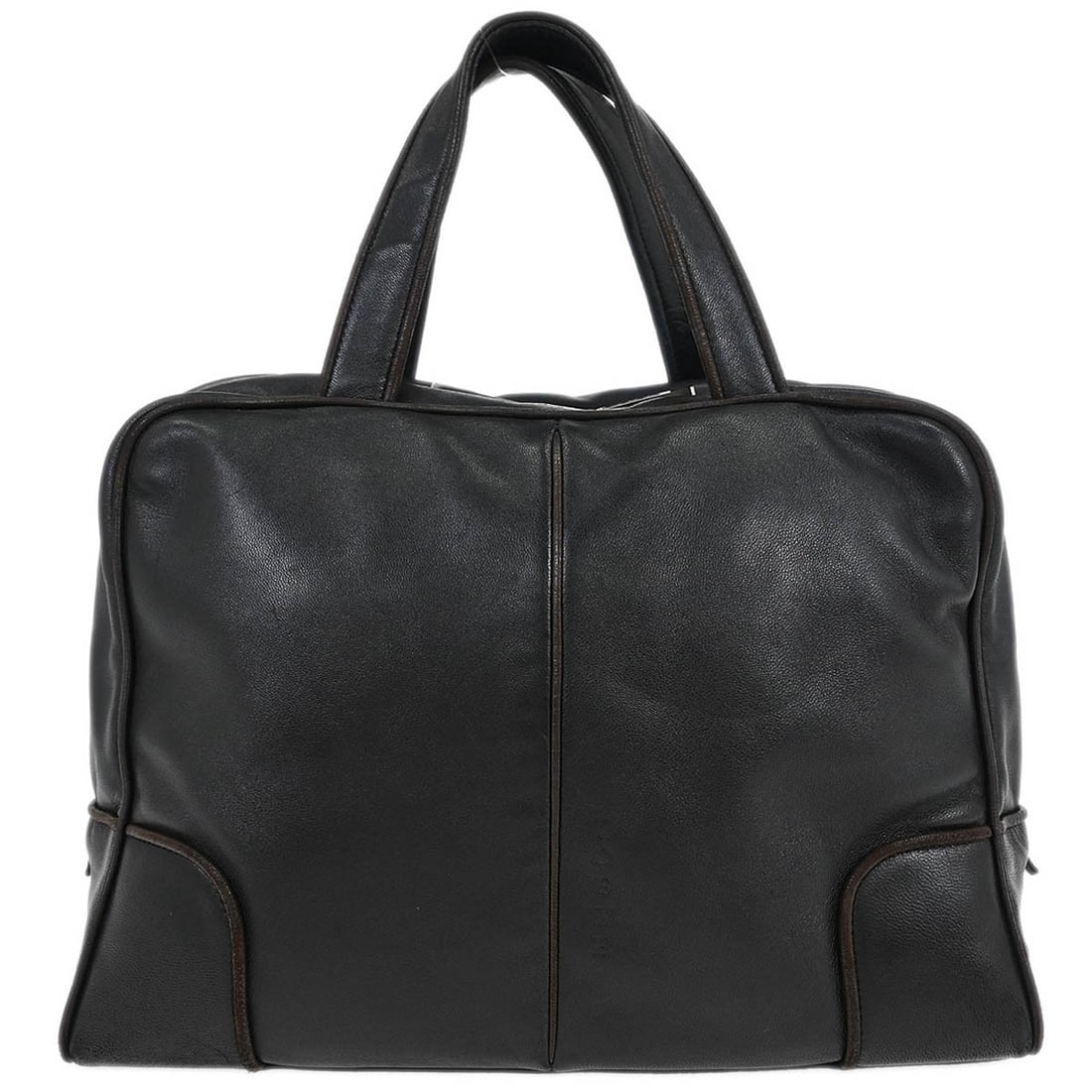 Loewe Black Leather Top Handle Handbag L11 with Inner Pockets (1 of 10)