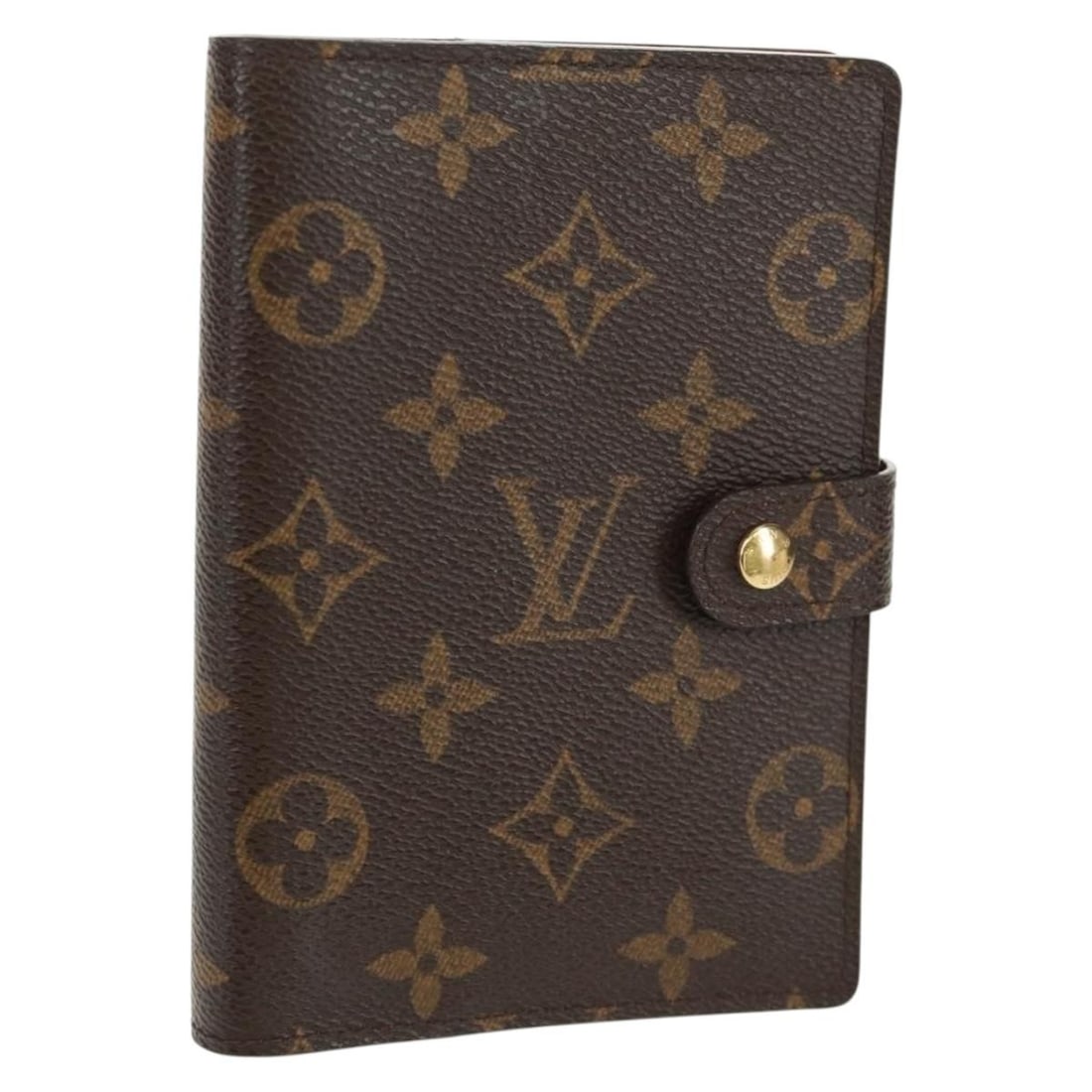 Louis Vuitton Monogram Canvas Day Planner Cover R20005 France Made: Louis Vuitton Monogram Canvas Day Planner Cover R20005 France Made This Louis Vuitton Monogram Agenda PM Day Planner Cover is crafted from durable monogram canvas with a classic monogram color scheme.