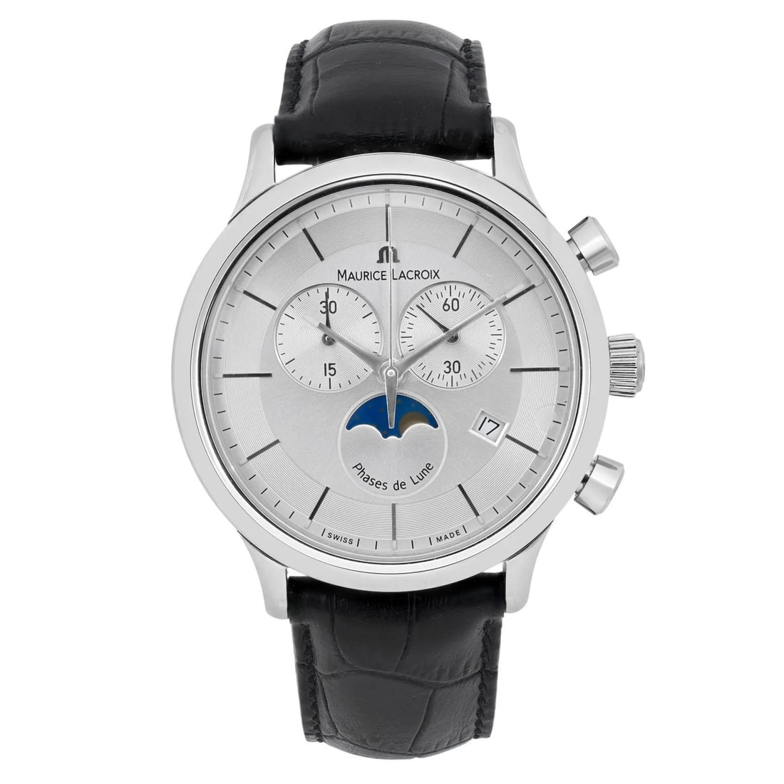 Maurice Lacroix Les Classiques 40mm Steel Quartz Watch Silver Dial: Maurice Lacroix Les Classiques 40mm Steel Quartz Watch Silver Dial This Maurice Lacroix Les Classiques wristwatch features a sophisticated 40mm stainless steel case with a brushed finish and a sleek s
