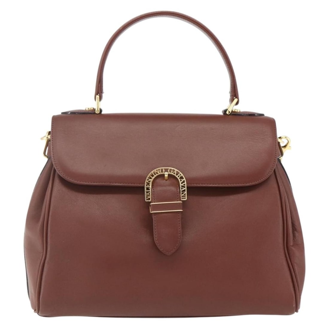 Leather Valentino Garavani Brown Vintage Handbag 27cm by 20cm by 10cm (1 of 18)