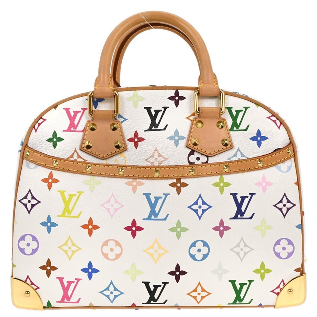 Louis Vuitton Monogram Multicolor Trouville White Canvas Top Handle Bag M92663 (1 of 10)