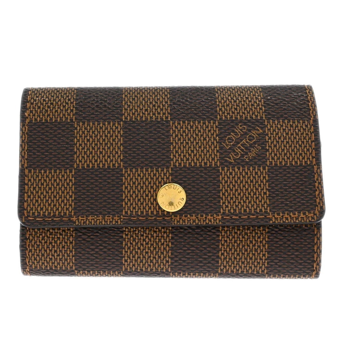 Damier Canvas Multicles 6 Brown Key Holder by Louis Vuitton: Damier Canvas Multicles 6 Brown Key Holder by Louis Vuitton This Louis Vuitton Damier Multicles 6 Key Case N62630 features the iconic Damier canvas leather in brown. Designed to securely hold up to si