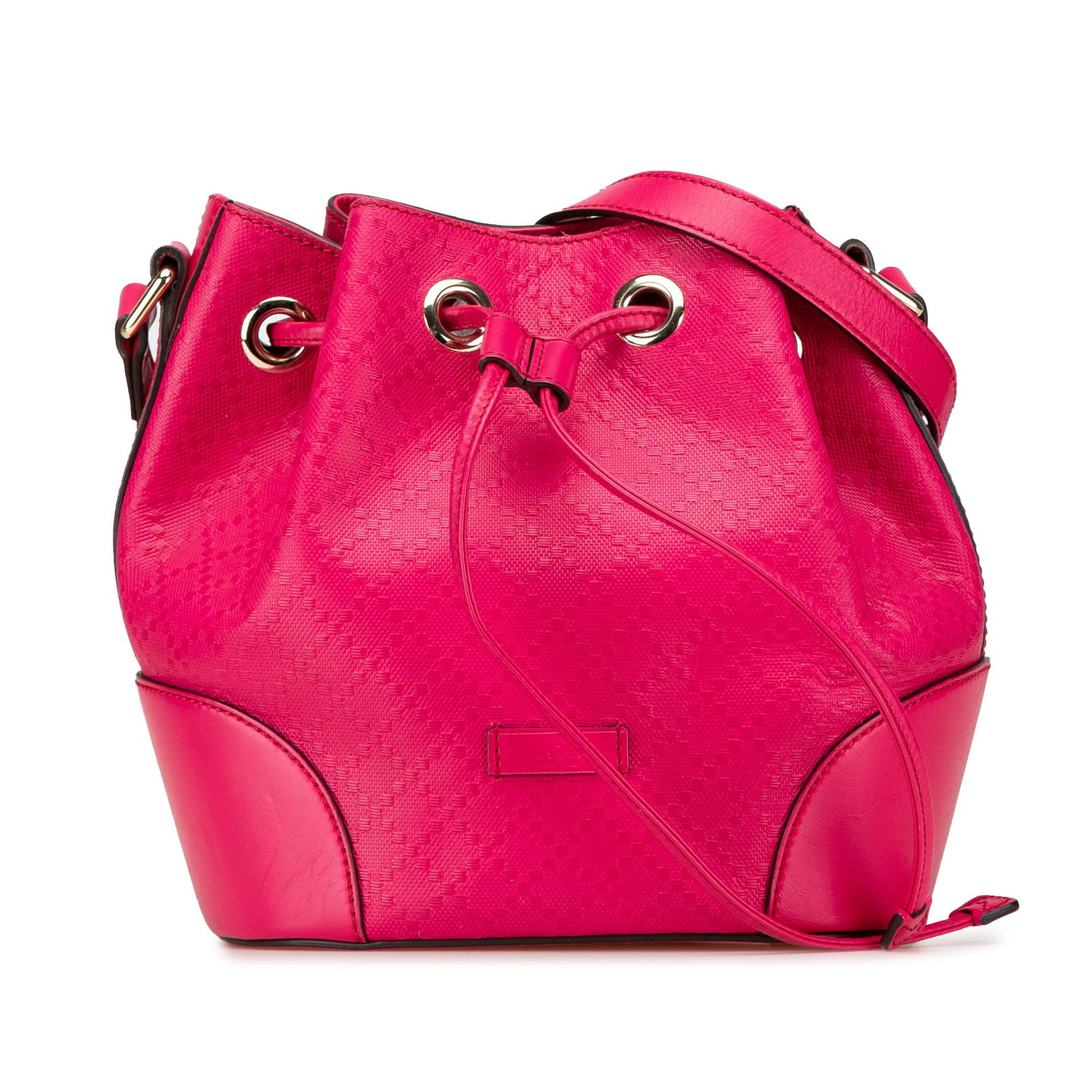 Gucci Diamante Leather Bright Bucket Bag Pink (1 of 7)