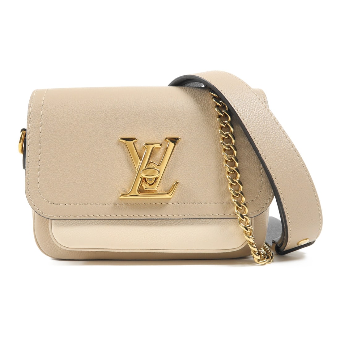 LOUIS VUITTON Lockme Tender 2 Way Bag M58554 Calfskin Beige/Grey (1 of 12)