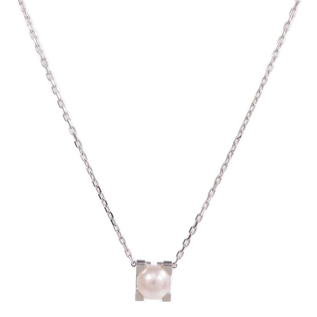 Cartier 18K White Gold Necklace Featuring Pearls (1 of 9)