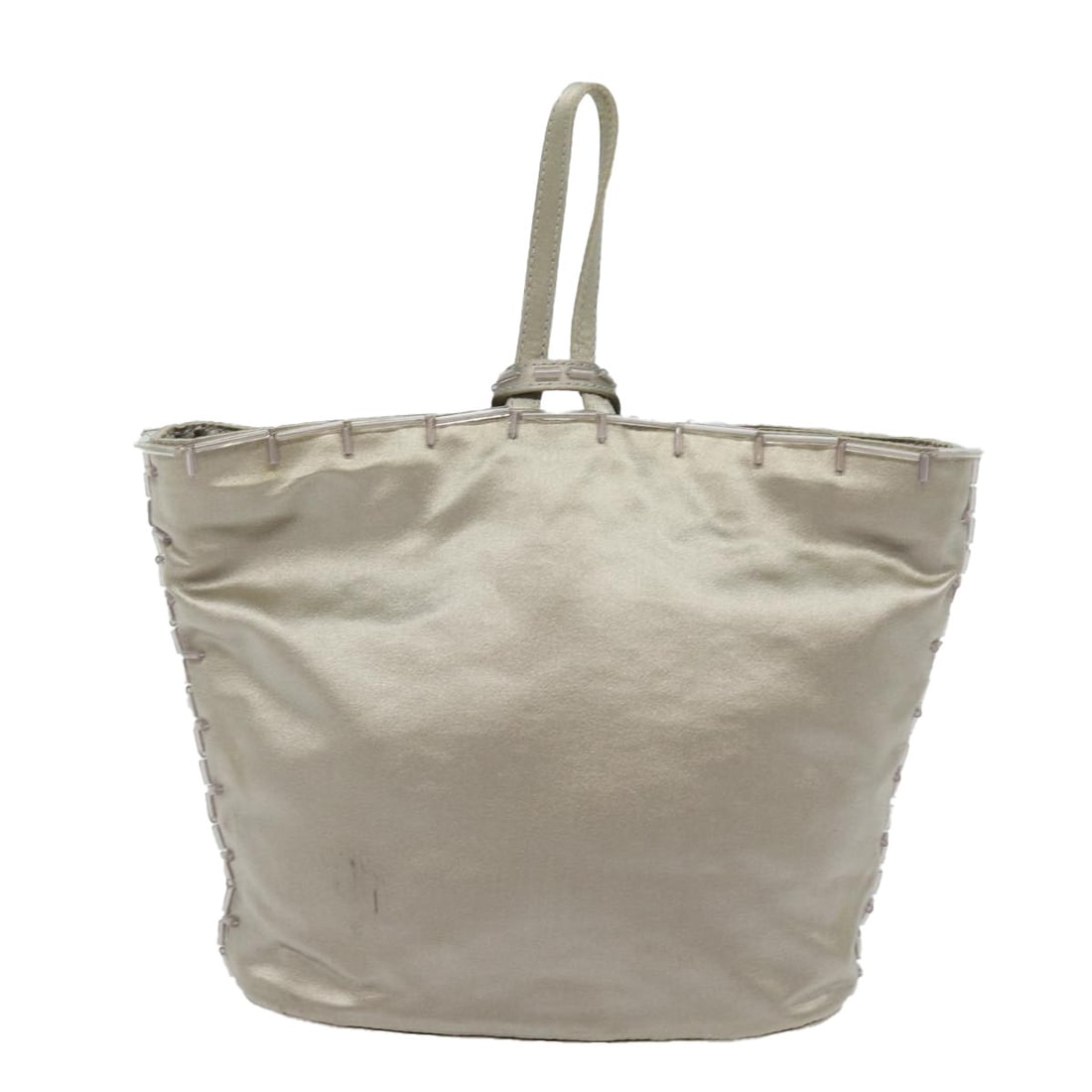 Prada Silver Nylon Vintage Ladies Handbag 25cm by 17cm by 10cm: Prada Silver Nylon Vintage Ladies Handbag 25cm by 17cm by 10cm This vintage Prada handbag for women features a silver nylon exterior, combining style with lightweight durability. It measures 25 cm by