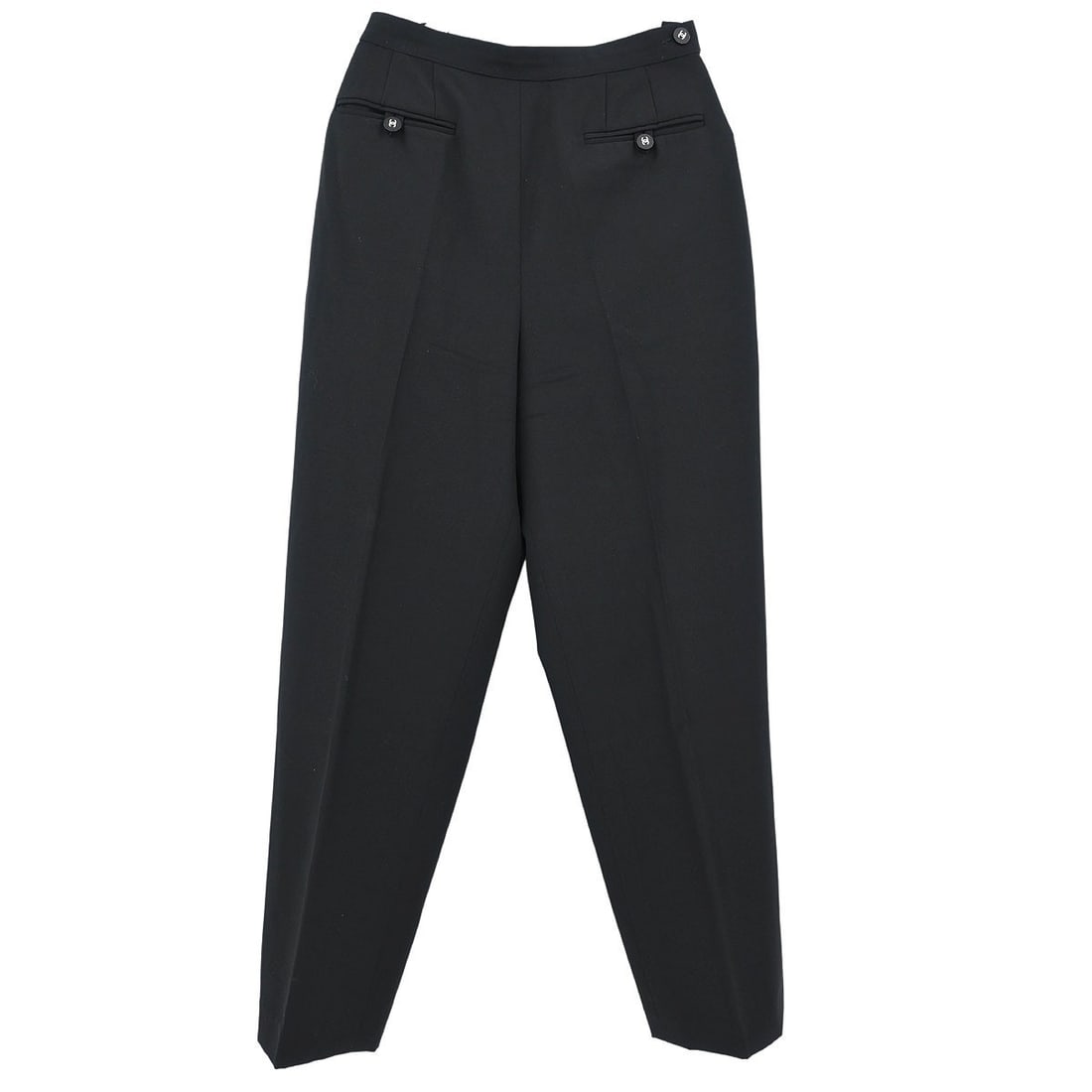Chanel Black Wool Straight Pants Vintage Size 38 (1 of 10)