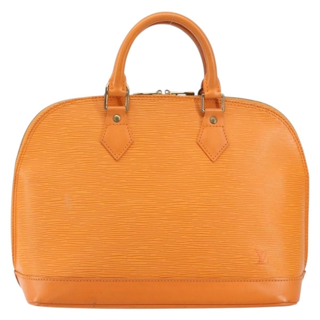 Louis Vuitton Alma Orange Leather Handbag 31cm x 24cm x 17cm (1 of 18)