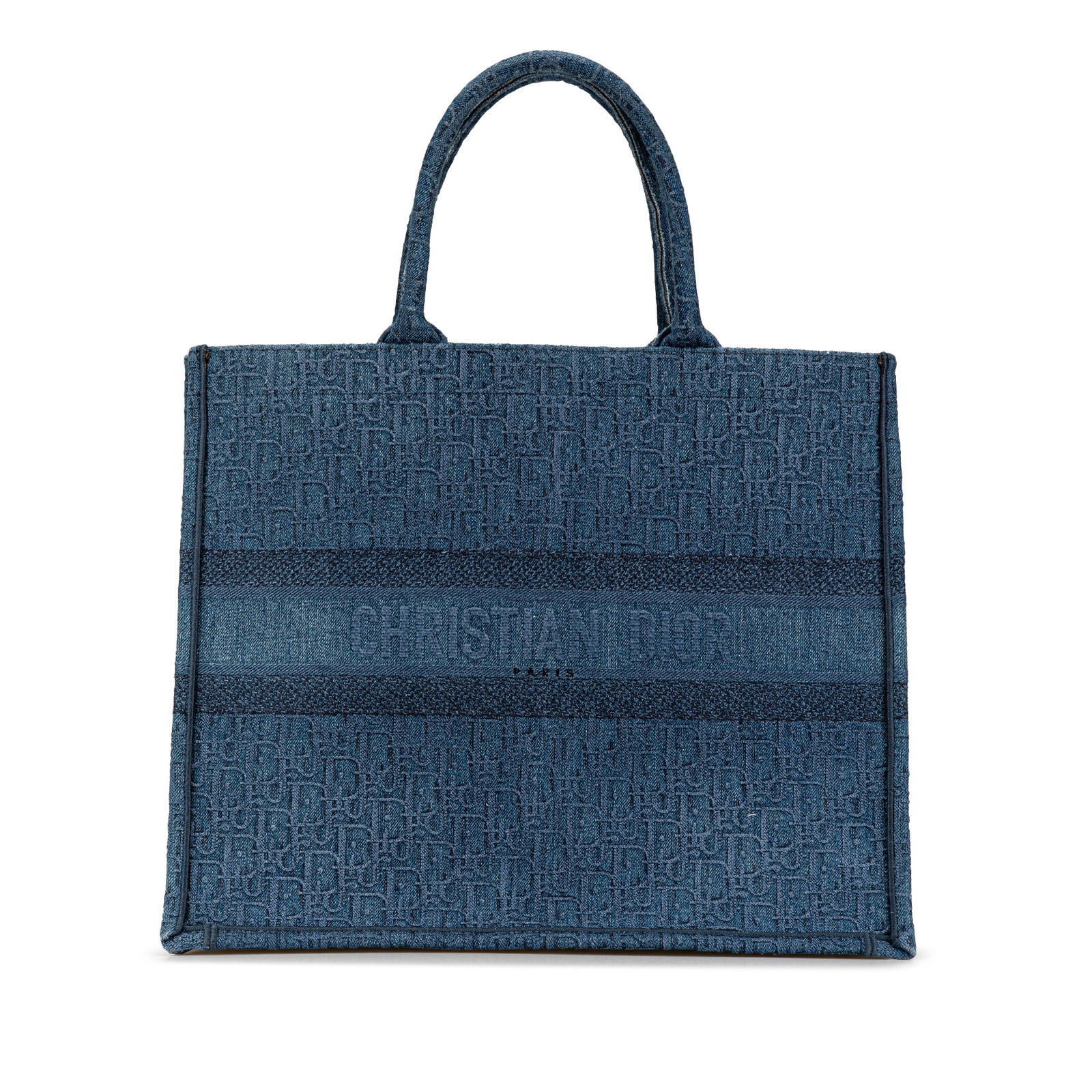 Dior Large Oblique Denim Tote Stylish Blue Fabric Bag: Dior Large Oblique Denim Tote Stylish Blue Fabric Bag Introducing the Dior Large Oblique Denim Book Tote, a stylish and functional accessory crafted from high-quality denim. This tote features a spaci