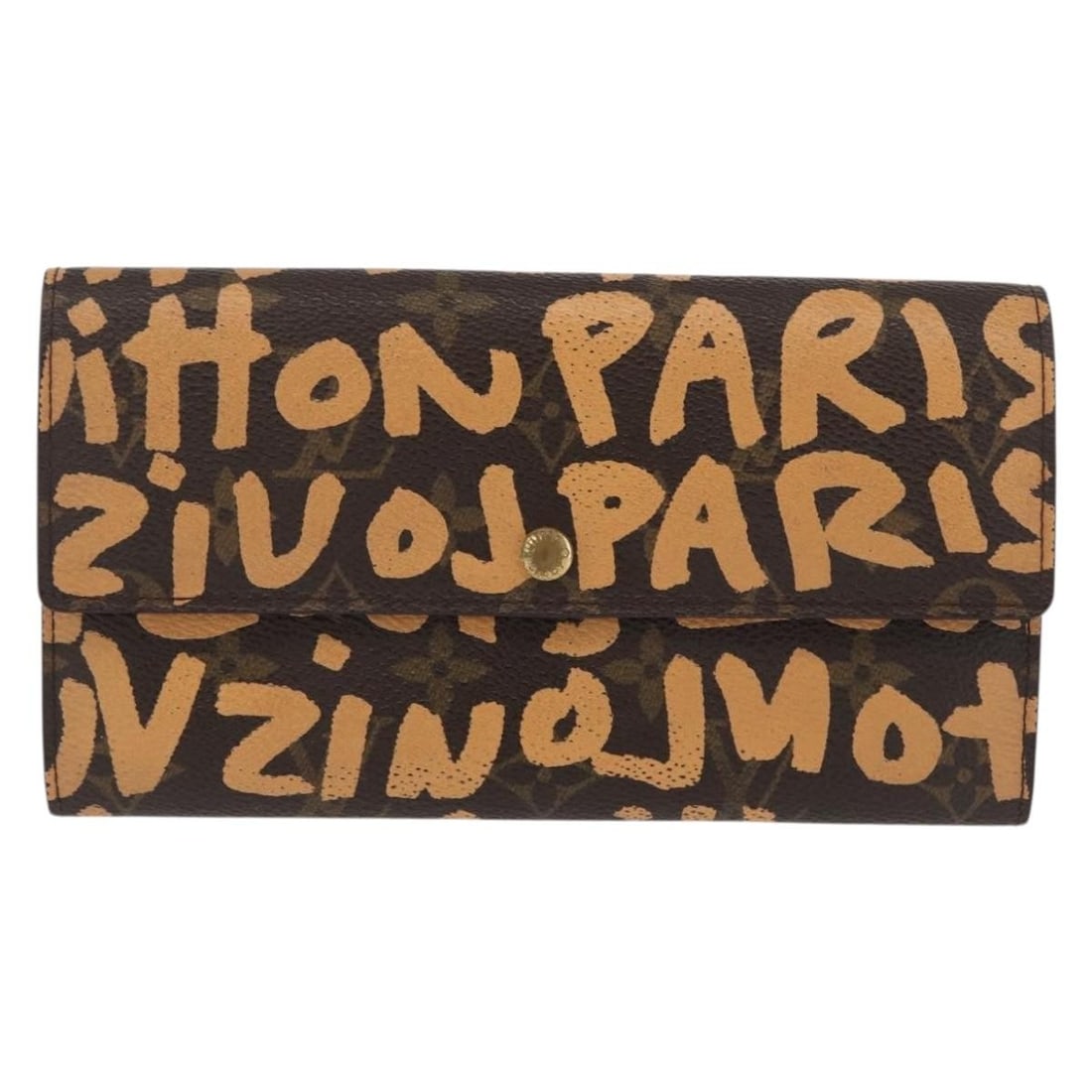 Vintage Louis Vuitton Sarah Monogram Canvas Orange Wallet: Vintage Louis Vuitton Sarah Monogram Canvas Orange Wallet This Louis Vuitton Vintage Sarah Wallet is crafted from monogram canvas in an orange color. Designed for women, it features a classic envelope