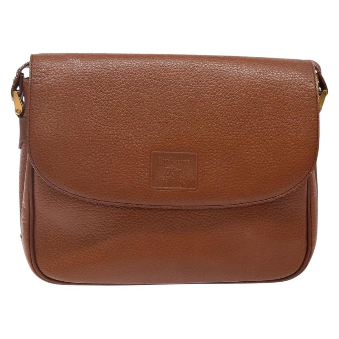 Burberry Leather Flap Shoulder Bag Brown 24cm by 18cm by 8cm (1 of 18)