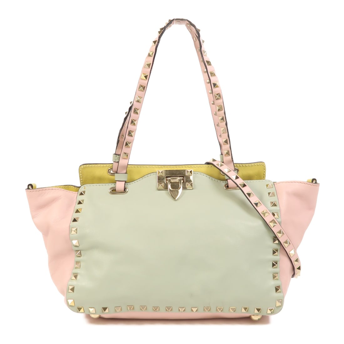 Valentino Lambskin 2way Shoulder Bag Pink Multicolor with Gold Hardware (1 of 18)
