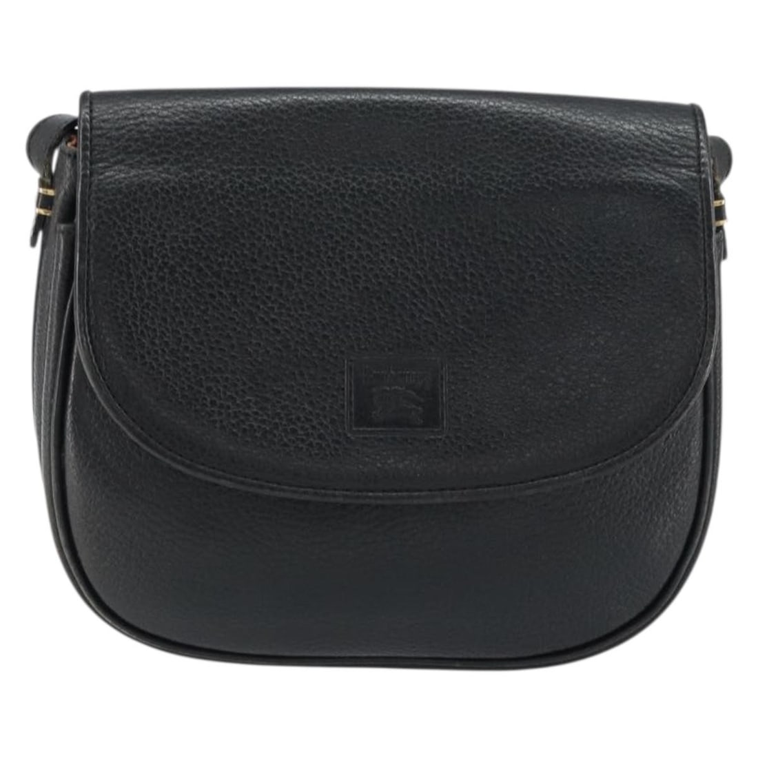 Black Leather Vintage Shoulder Purse by Burberry (1 of 18)