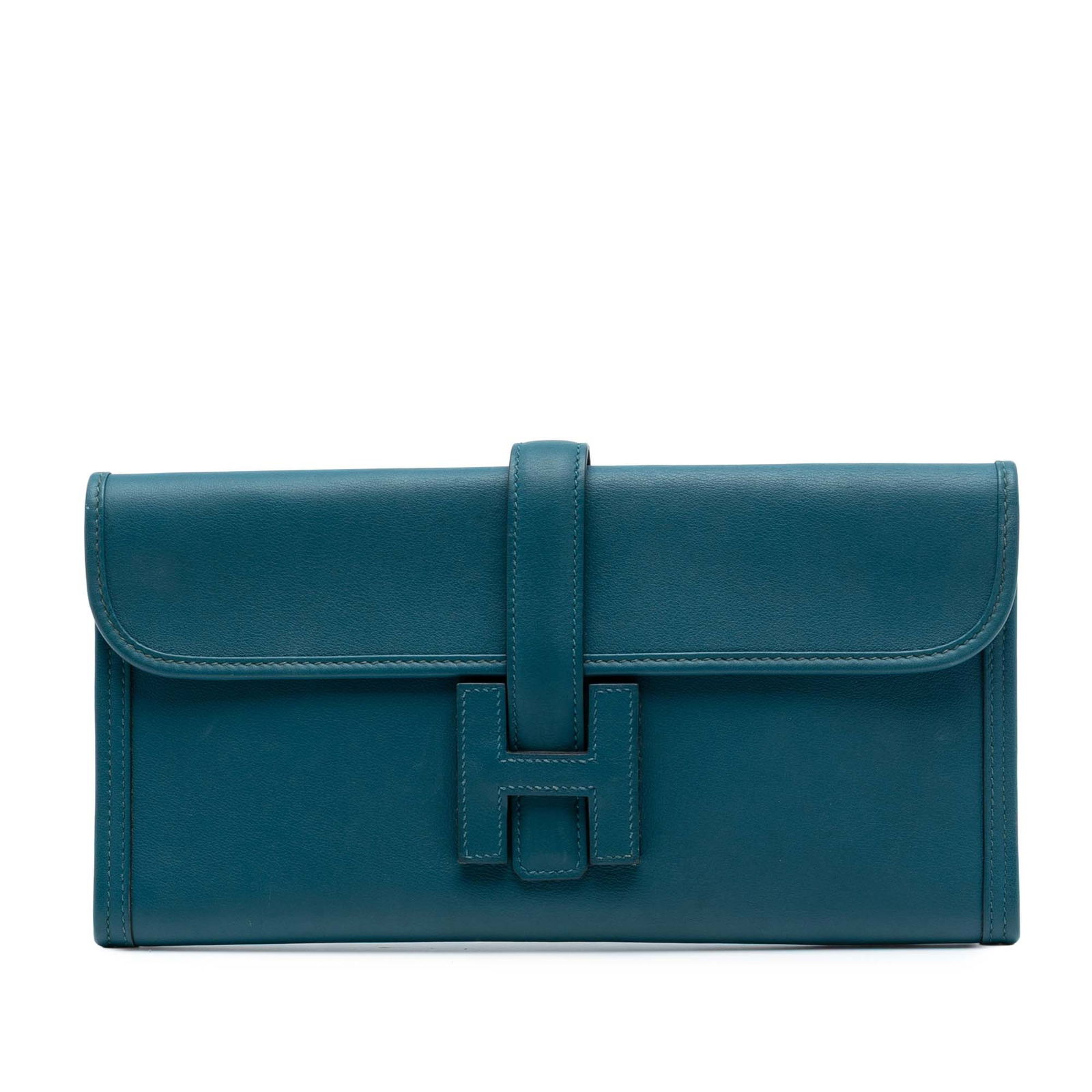 Hermes Vert Bosphore Swift Leather Jige Elan 29 Clutch Bag (1 of 7)