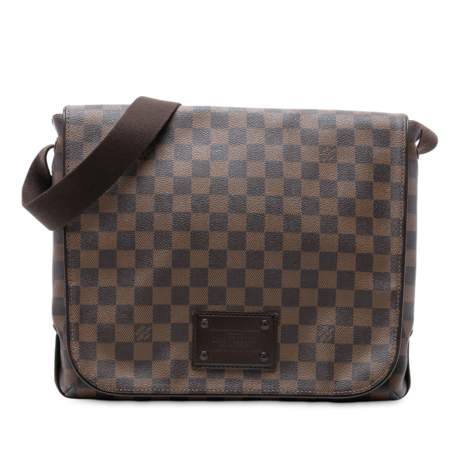 Louis Vuitton Damier Ebene Brooklyn MM Bag Brown Canvas (1 of 6)
