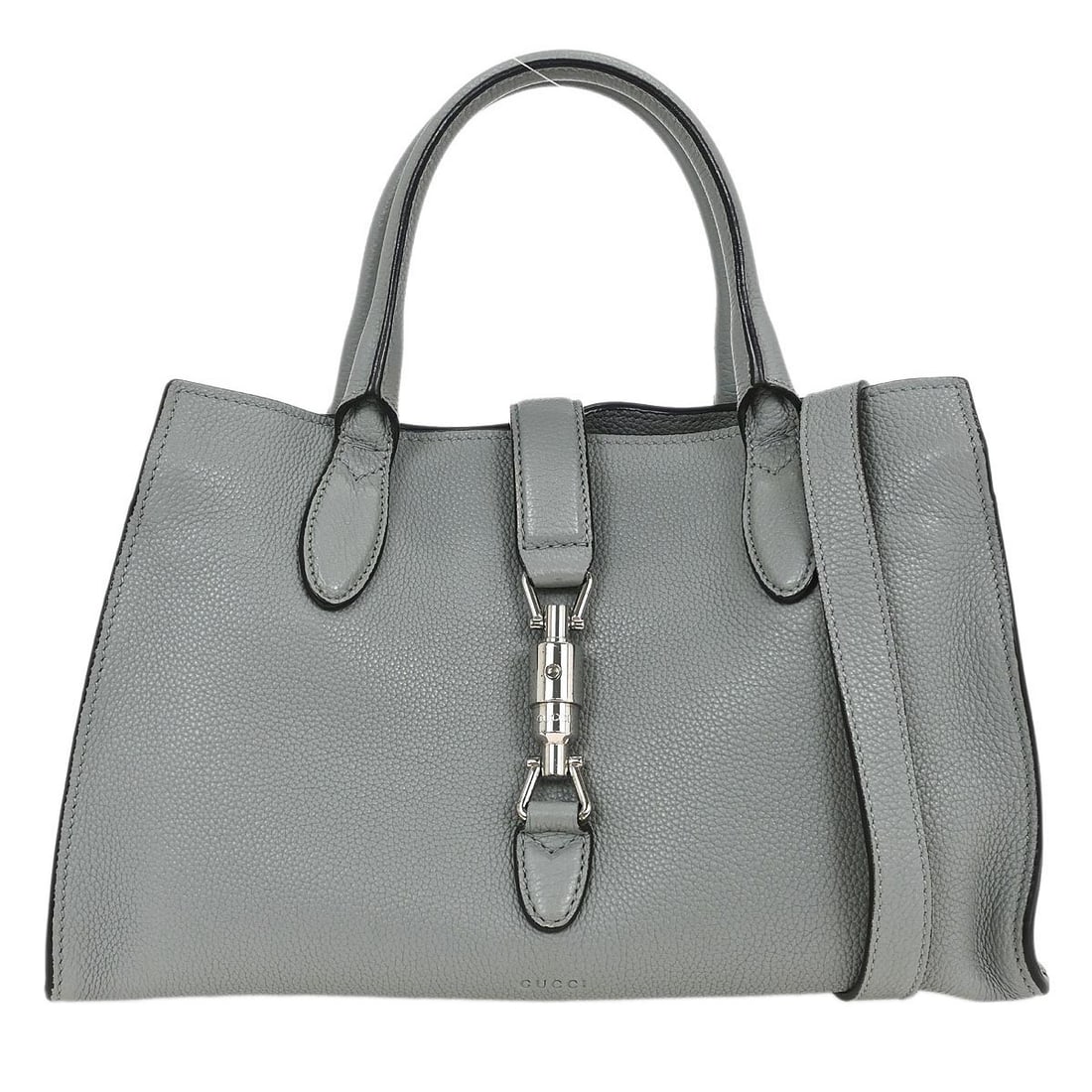 Light Blue Gucci Jackie Soft Tote Leather Handbag Italy: Light Blue Gucci Jackie Soft Tote Leather Handbag Italy This Gucci Jackie Soft Tote is crafted from light blue leather and designed for women. The bag is pre-owned and in very good condition, featurin