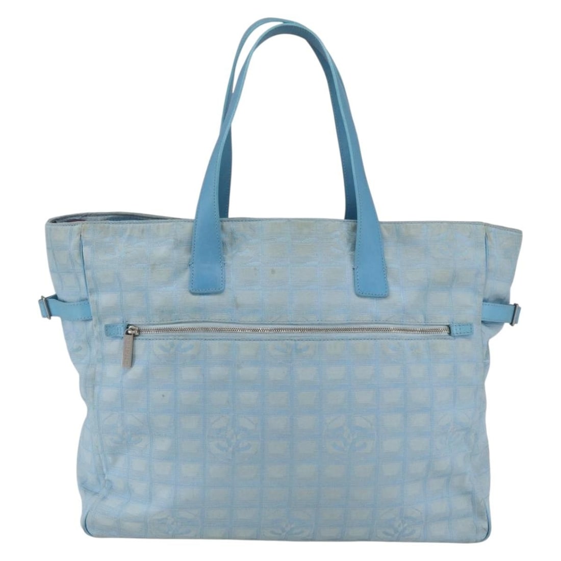 Blue Nylon Chanel Travel Line Tote Bag from France (1 of 18)
