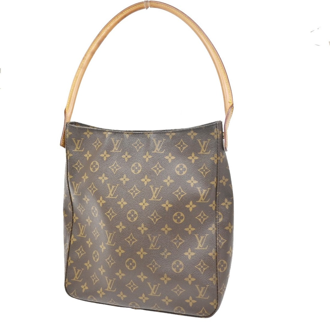 Louis Vuitton Looping Brown Canvas Shoulder Bag for Women: Louis Vuitton Looping Brown Canvas Shoulder Bag for Women This Louis Vuitton Looping handbag features the iconic monogram canvas in brown and is designed for women. Crafted in France, it showcases a s