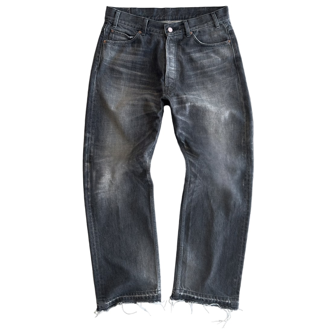 Baggy Washed Black Denim Jeans by Bravest Studios: Baggy Washed Black Denim Jeans by Bravest Studios These Bravest Studios baggy vintage black denim pants feature a relaxed, oversized fit crafted from heavyweight denim. The washed black finish creates