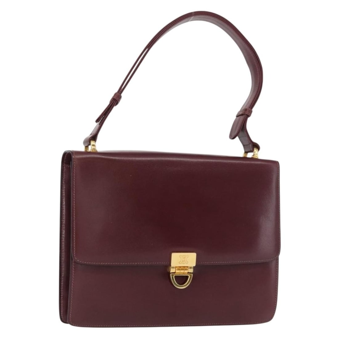 Burgundy Leather Shoulder Bag by Celine Vintage Model (1 of 18)