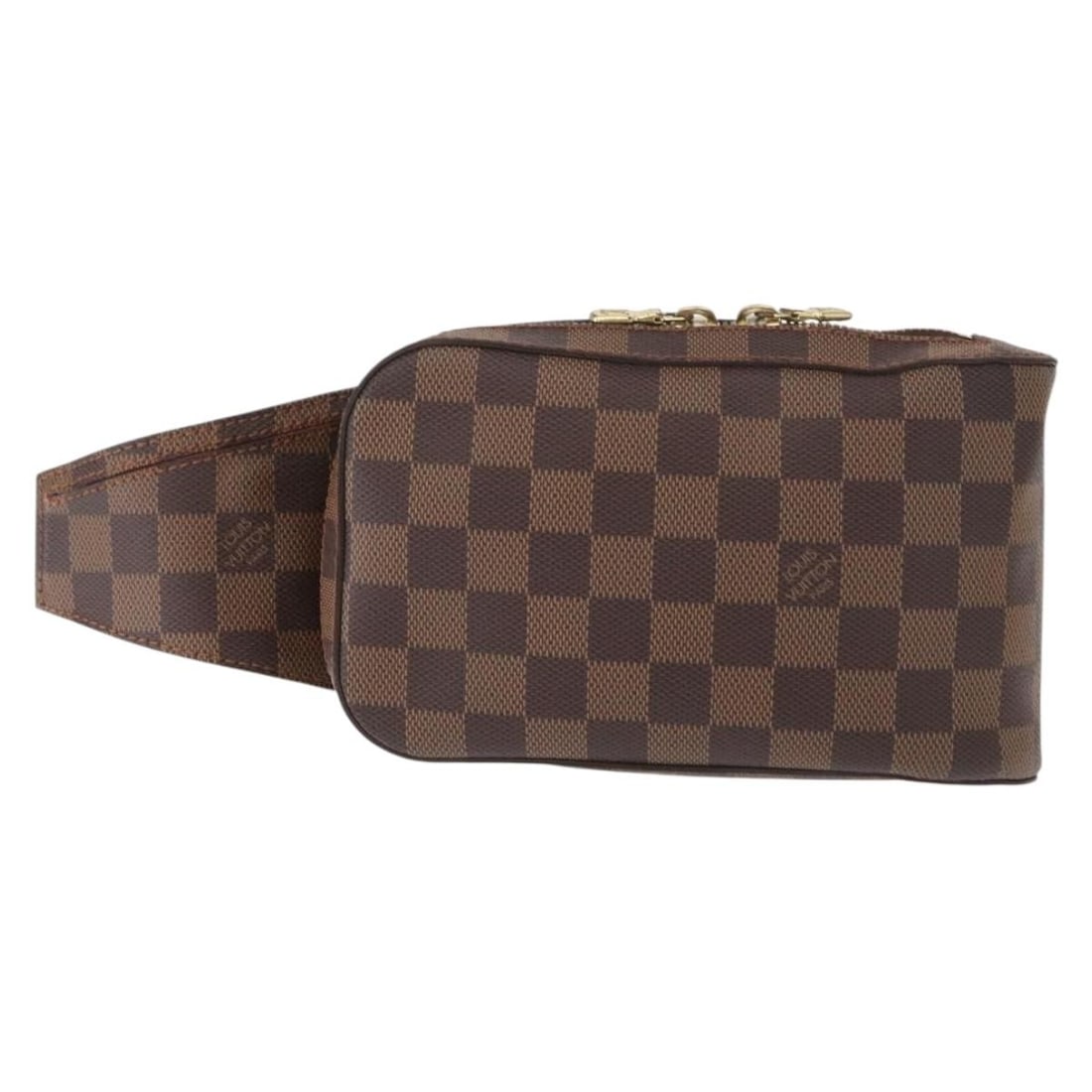 Louis Vuitton Geronimos Brown Canvas Waist Bag Unisex: Louis Vuitton Geronimos Brown Canvas Waist Bag Unisex The Louis Vuitton Geronimos Waist Bag in Damier canvas offers a stylish and functional accessory for both men and women. This unisex brown waist b