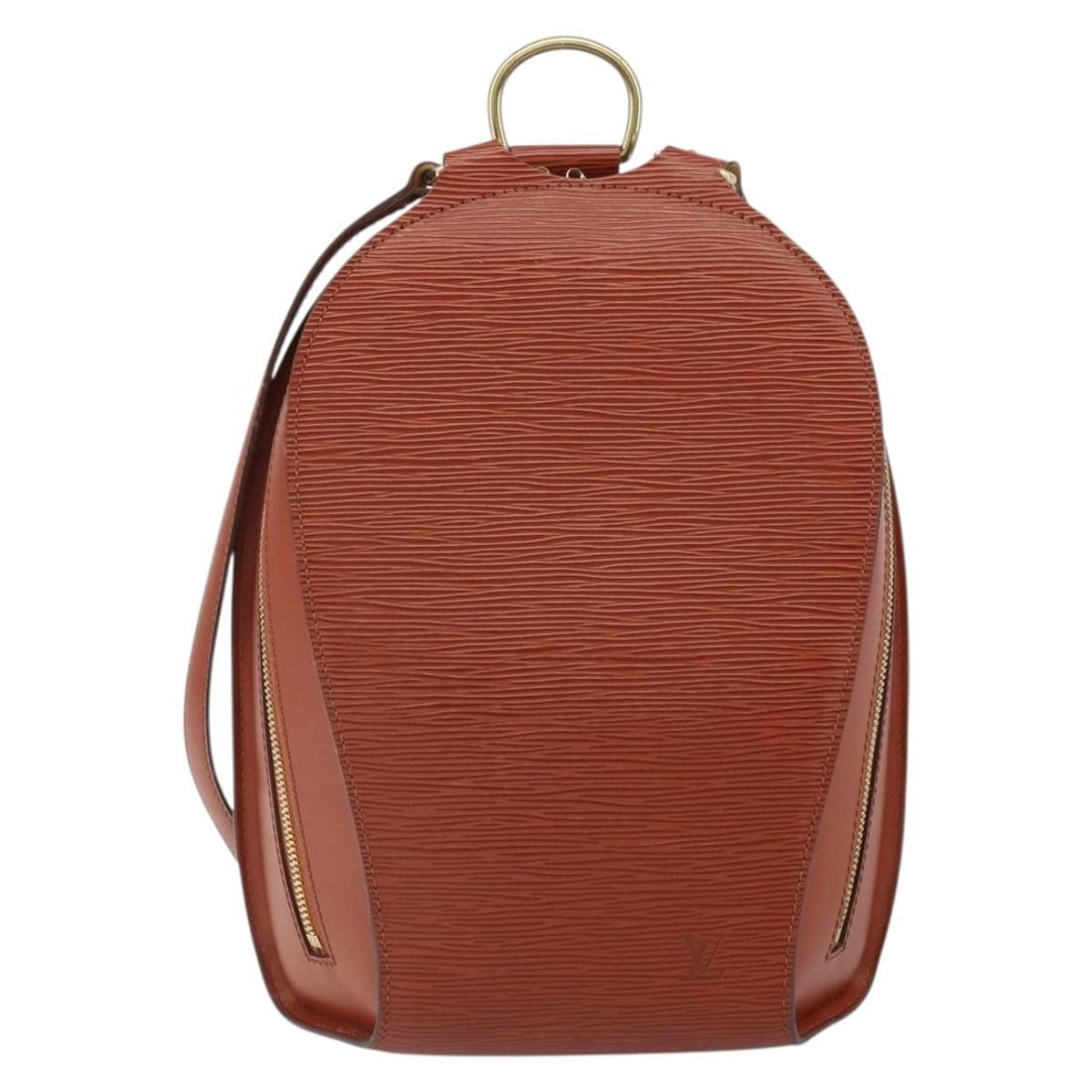 Louis Vuitton Mabillon Brown Leather Backpack for Women 20cm by 25cm: Louis Vuitton Mabillon Brown Leather Backpack for Women 20cm by 25cm This Louis Vuitton Mabillon Backpack crafted from brown Epi leather is designed for women. It features a compact structure with sli