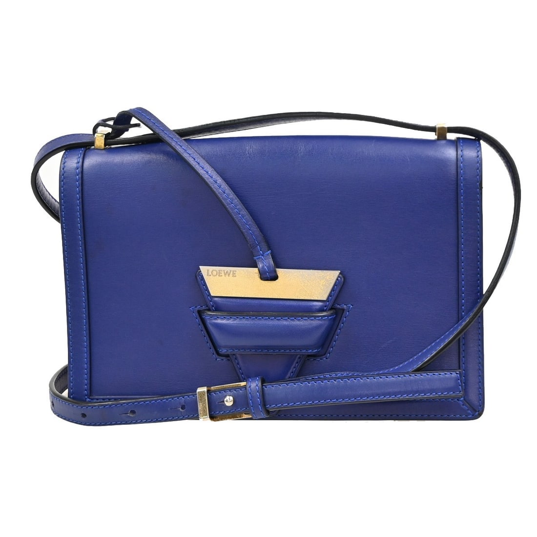 Blue Loewe Barcelona Leather Shoulder Bag from Spain (1 of 16)