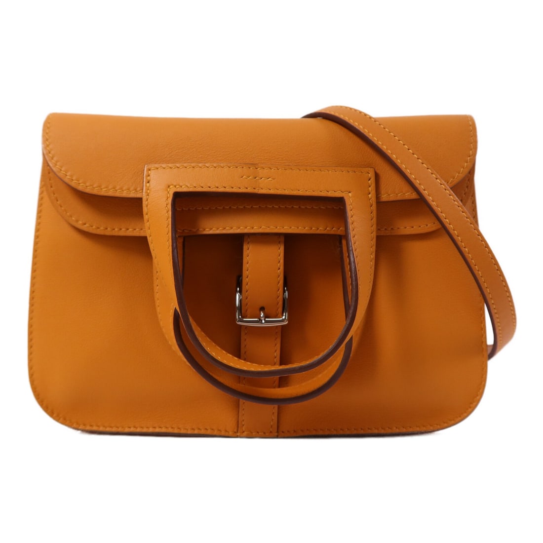 Mini Halzan PHW Apricot Swift Leather Two Way Shoulder Bag by Hermes (1 of 13)