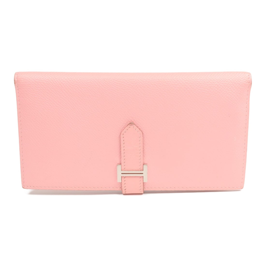 Rose Confetti Epsom Leather Bearn Bifold Wallet by Hermes with Palladium Hardware (1 of 18)