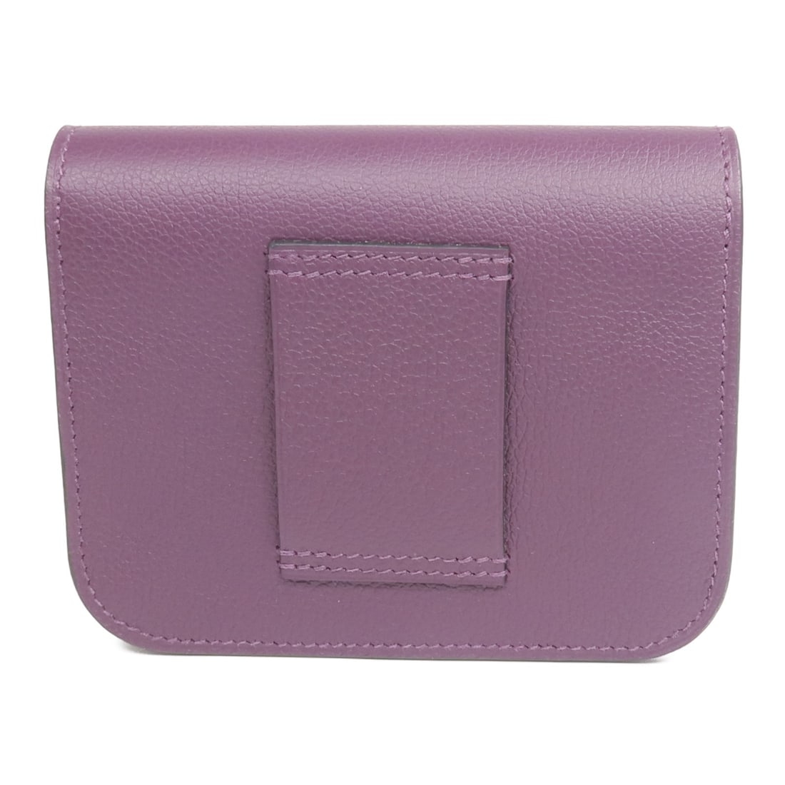 Hermes Constance Slim Purple Evercolor Leather Bifold Wallet with Gold Hardware - 2