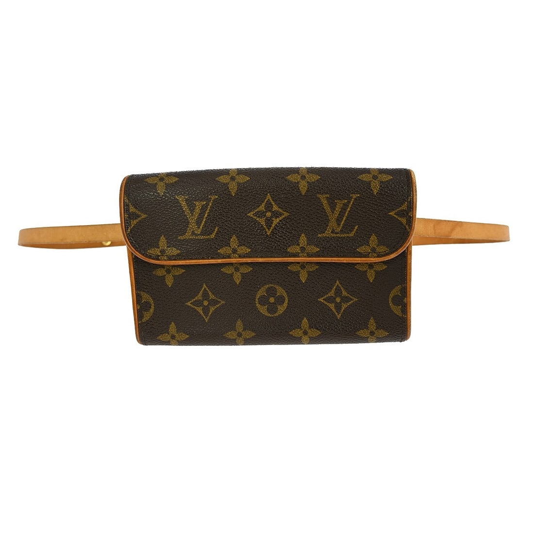 Louis Vuitton Pochette Florentine Monogram Canvas Small Bum Bag M51855: Louis Vuitton Pochette Florentine Monogram Canvas Small Bum Bag M51855 This Louis Vuitton Pochette Florentine Bum Bag features the iconic Monogram canvas leather exterior with brown leather handles an