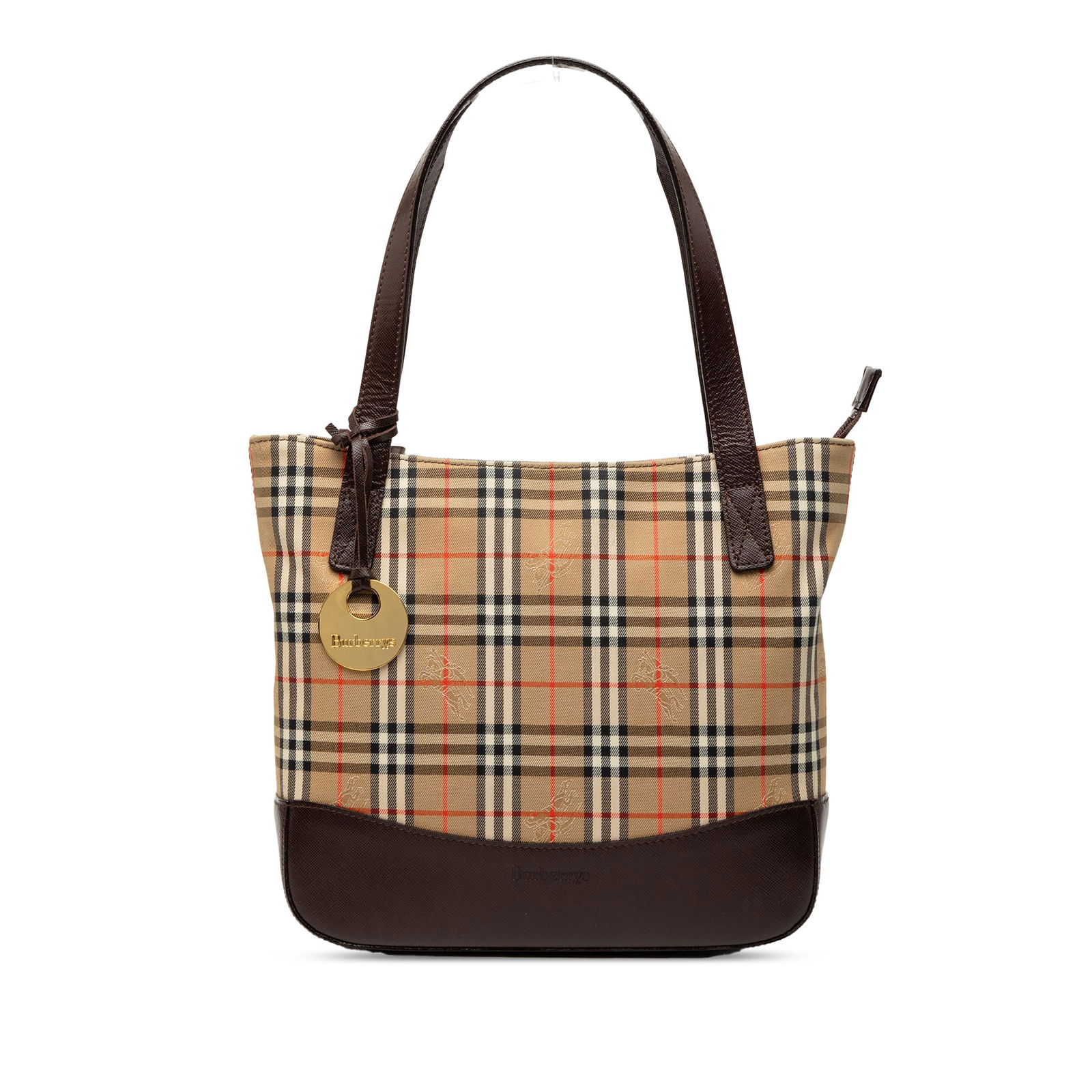 Haymarket Check Canvas Bag with Leather Trim by Burberry (1 of 6)