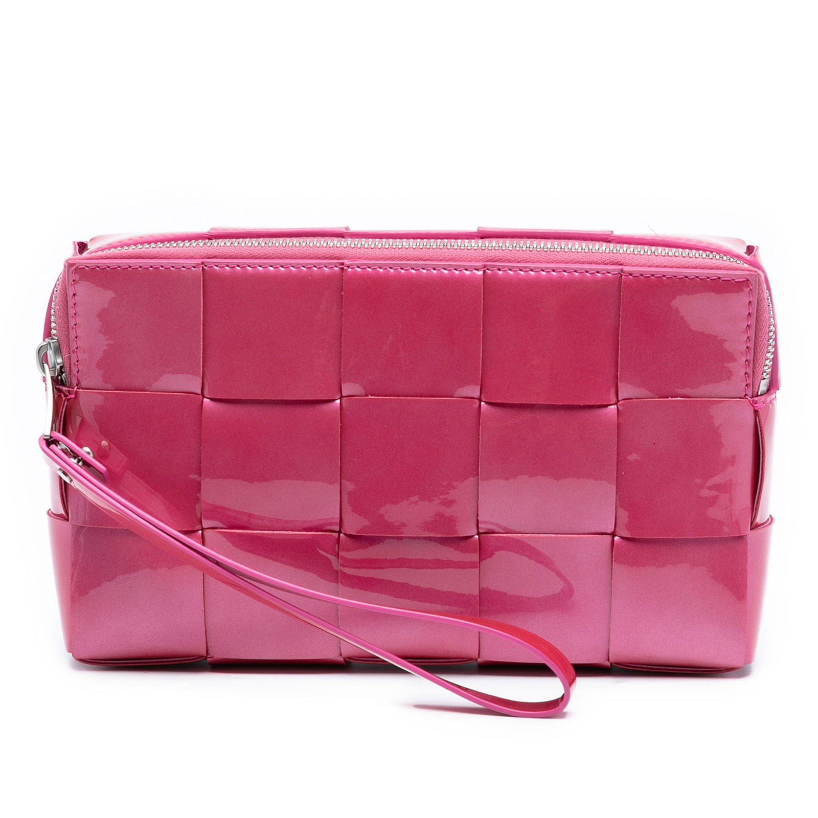 Pink Patent Leather Cassette Clutch Bag by Bottega Veneta (1 of 7)