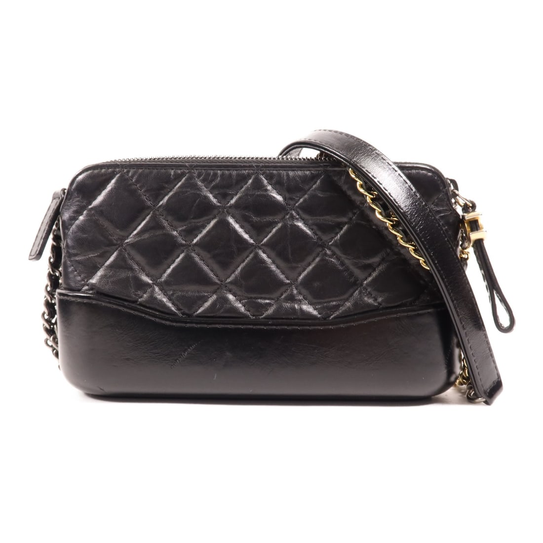 CHANEL Gabrielle WOC Black Lambskin Shoulder Bag: CHANEL Gabrielle WOC Black Lambskin Shoulder Bag The CHANEL CC Gabrielle WOC Chain Shoulder Bag is a stylish and sophisticated accessory crafted from luxurious lambskin leather in a classic black hue.