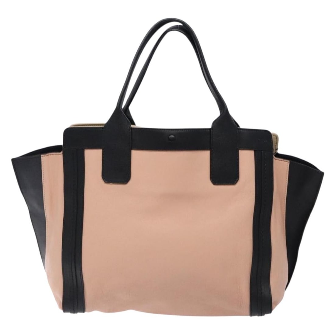 Chloe Pink Leather Alison East West Tote Bag: Chloe Pink Leather Alison East West Tote Bag This Chloe Alison East West Tote is crafted from pink leather and designed for women. The bag features a spacious interior and sturdy handles. It shows min