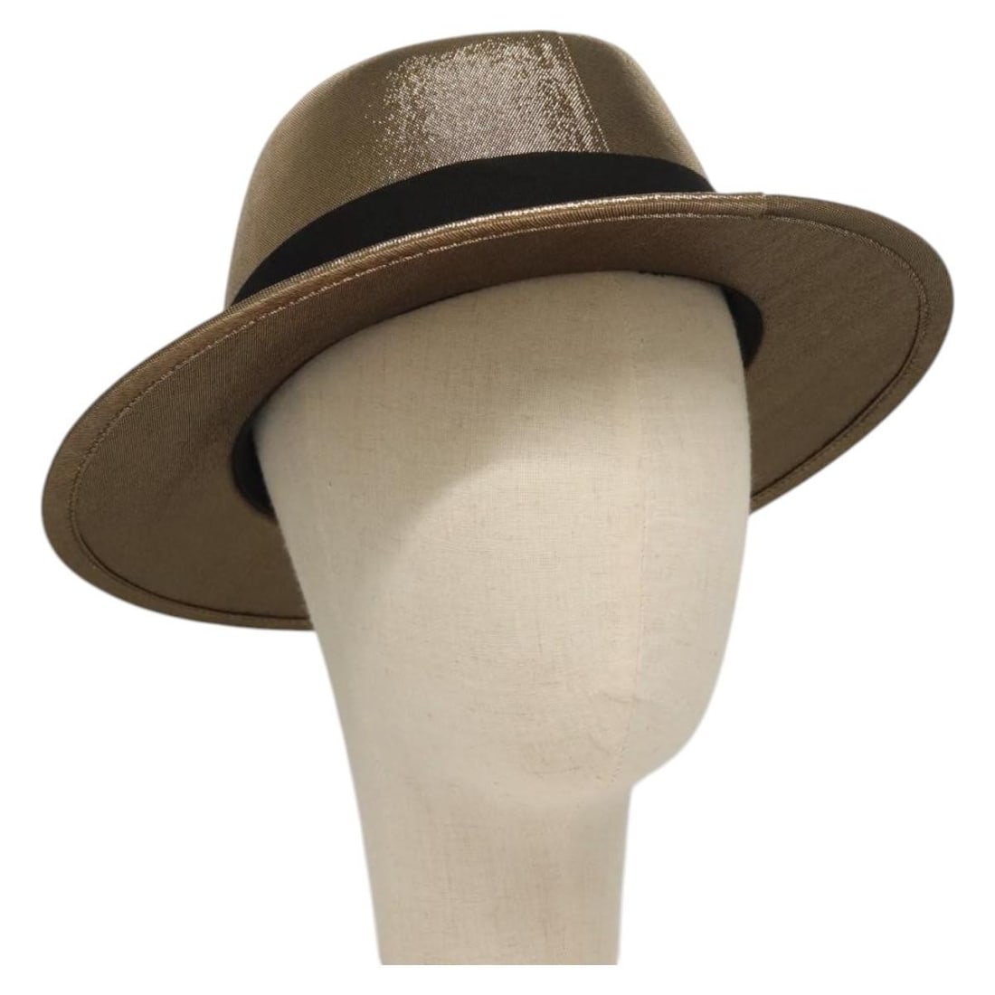 SAINT LAURENT Gold Tone Canvas Hat Made in Italy: SAINT LAURENT Gold Tone Canvas Hat Made in Italy Elevate your accessory collection with this exquisite SAINT LAURENT Hat. Crafted from high-quality canvas in a stunning gold tone, this hat is perfect
