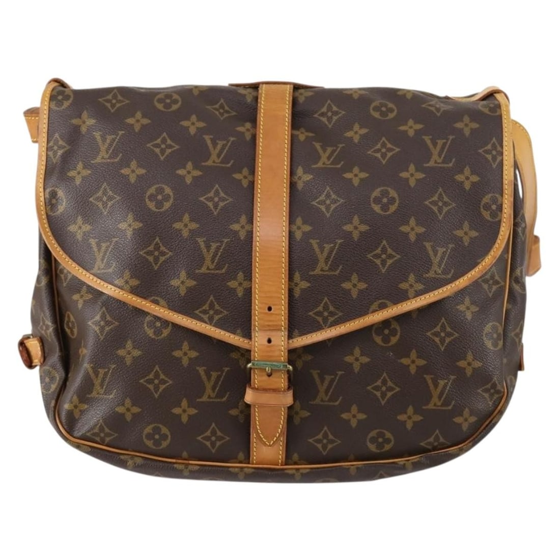 Louis Vuitton Saumur Canvas Shoulder Bag Brown 35x30x20cm (1 of 18)