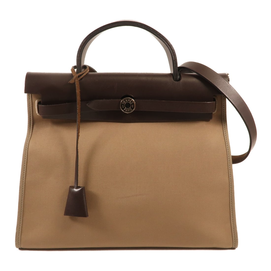 HERMES Herbag PM 2 Way Shoulder Bag Canvas Gray: HERMES Herbag PM 2 Way Shoulder Bag Canvas Gray Discover the HERMES Herbag PM 2 Way Bag, an elegant and versatile accessory crafted from durable canvas in a sophisticated gray hue. This stylish should