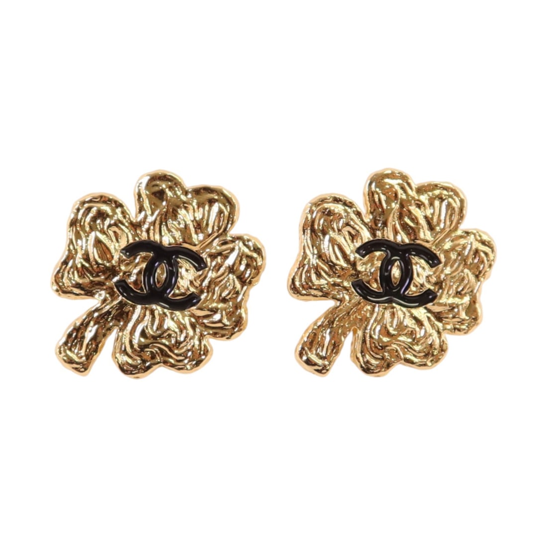 Chanel B24P Gold Tone Black CC Logo Pierced Earrings: Chanel B24P Gold Tone Black CC Logo Pierced Earrings These CHANEL pierced earrings feature the iconic CC logo in gold and black metal. Crafted in France, they offer a stylish and recognizable accessor