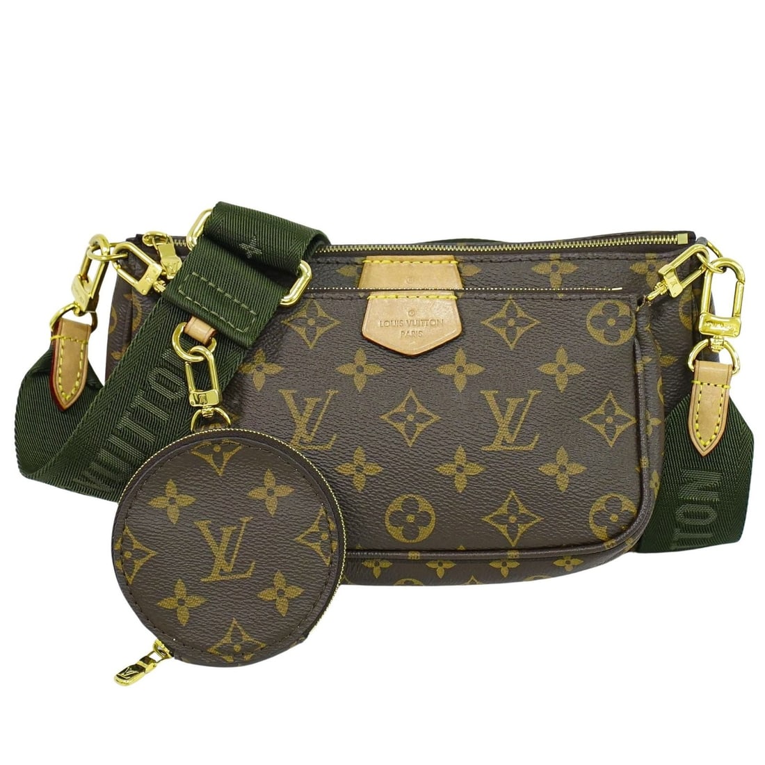 Multi Pochette Accessoires Brown Canvas Shoulder Bag by Louis Vuitton: Multi Pochette Accessoires Brown Canvas Shoulder Bag by Louis Vuitton This Louis Vuitton Multi Pochette Accessoires is a stylish women's bag crafted from brown monogram canvas. It features a compact d