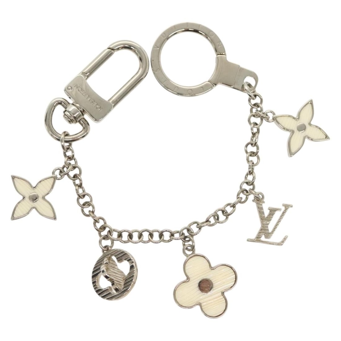 LOUIS VUITTON M65110 Silver Metal Bag Charm Fleur De Epi: LOUIS VUITTON M65110 Silver Metal Bag Charm Fleur De Epi Enhance your collection with this exquisite LOUIS VUITTON Bijoux Sac Chainne Fleur De Epi Bag Charm. Crafted in Italy, this stylish bag charm f