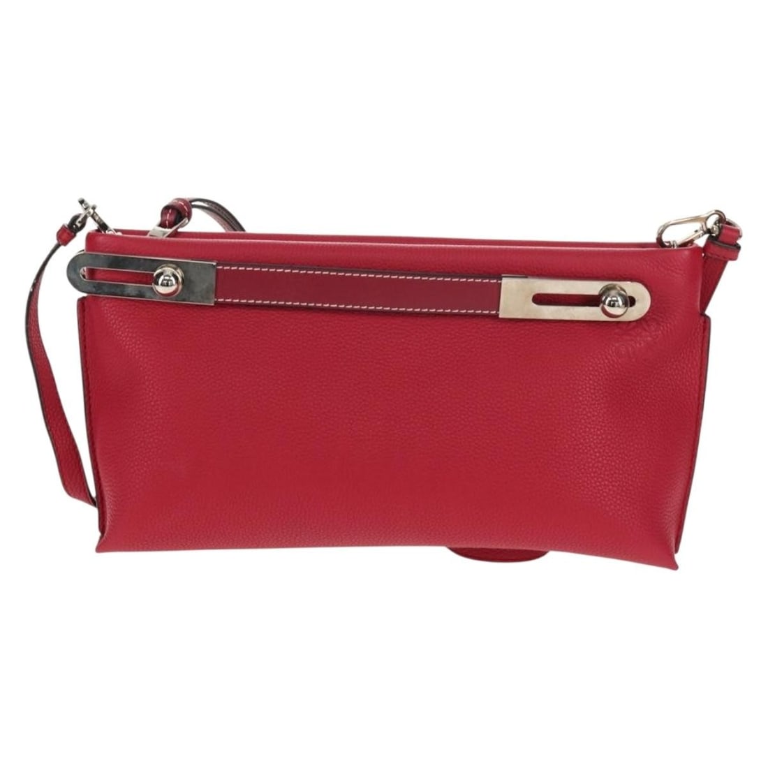 Red Loewe Missy Leather Shoulder Bag Small Spain: Red Loewe Missy Leather Shoulder Bag Small Spain The Loewe Missy Handbag is crafted from red leather and designed for women. This pre-owned small shoulder bag is in very good condition, with minimal s